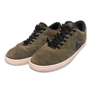 Nike SB Check Solar Cargo Green Suede Skate Shoes US 8